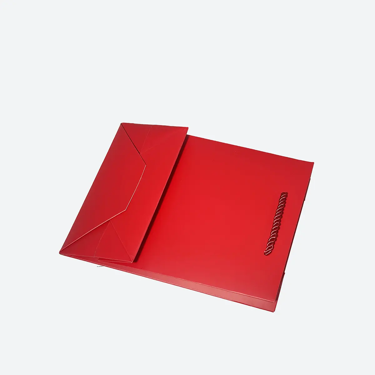 A6 Deep Red Paper Gift Bag with Handle - Image 4