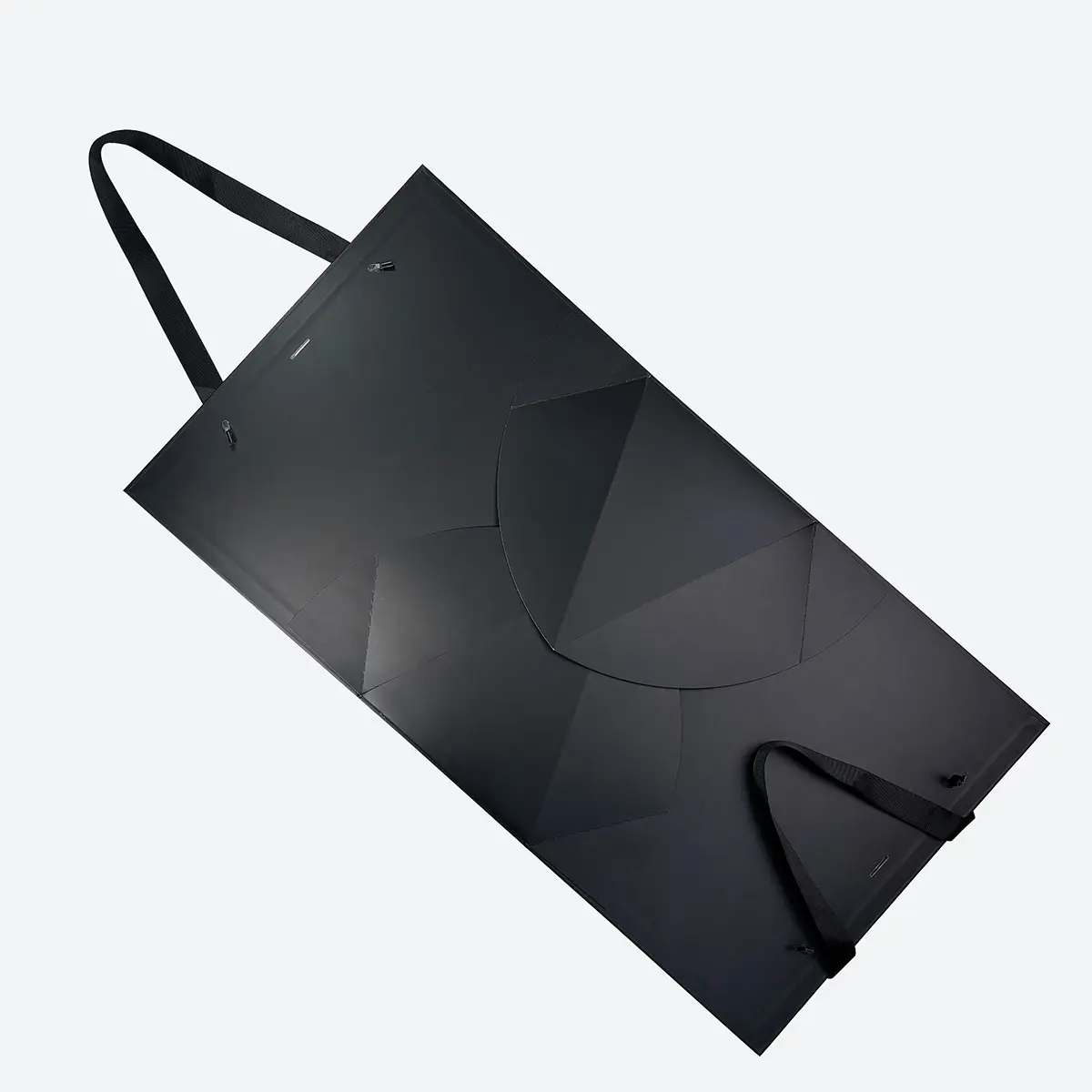Large Black Triangular Shaped Gift Bag with Ribbon and Handle - Image 3