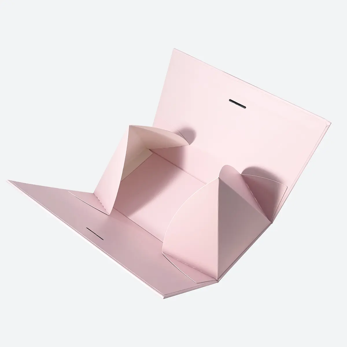 Small Pink Triangular Shaped Gift Bag with Ribbon - Image 3