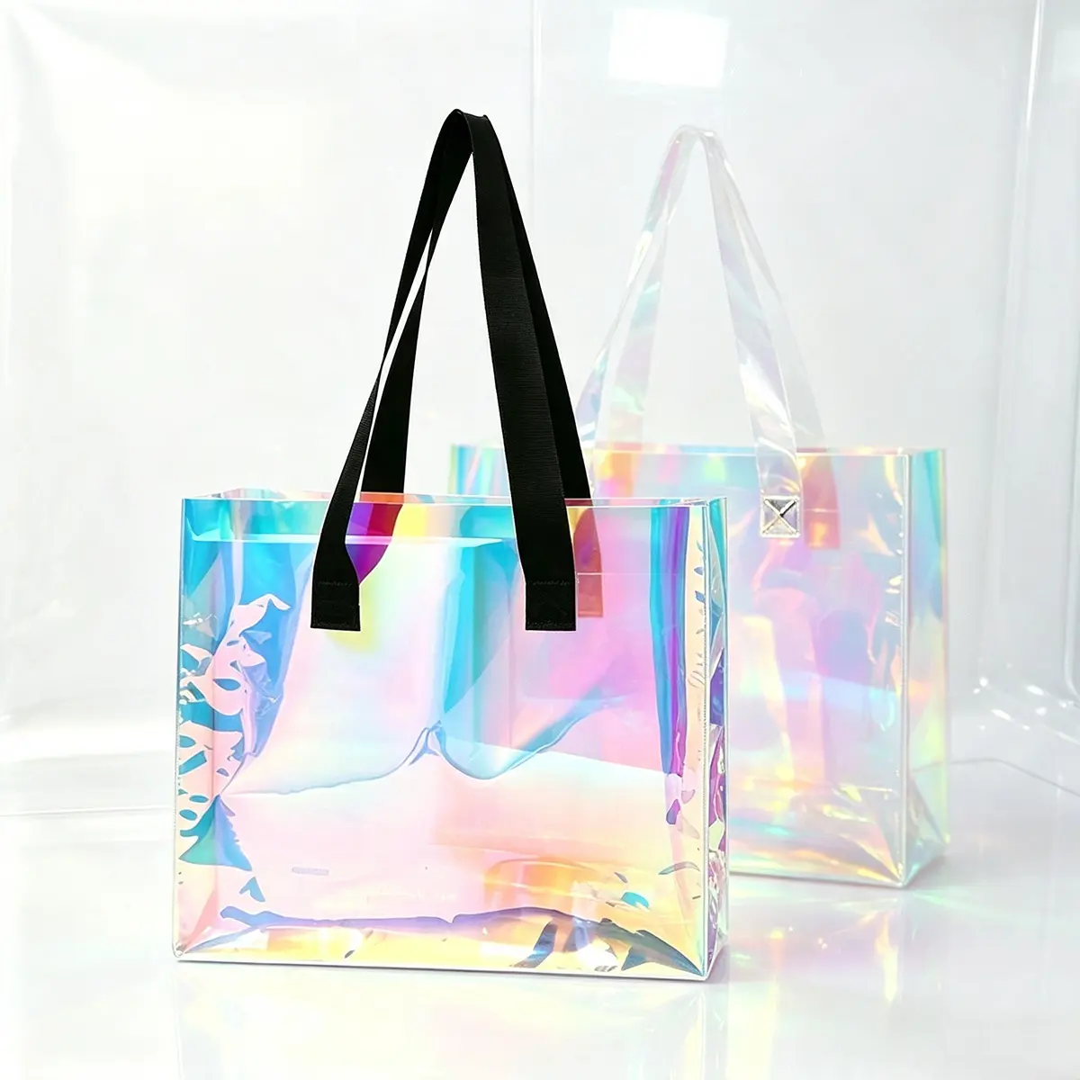 Prismatic Iridescent Holographic Tote