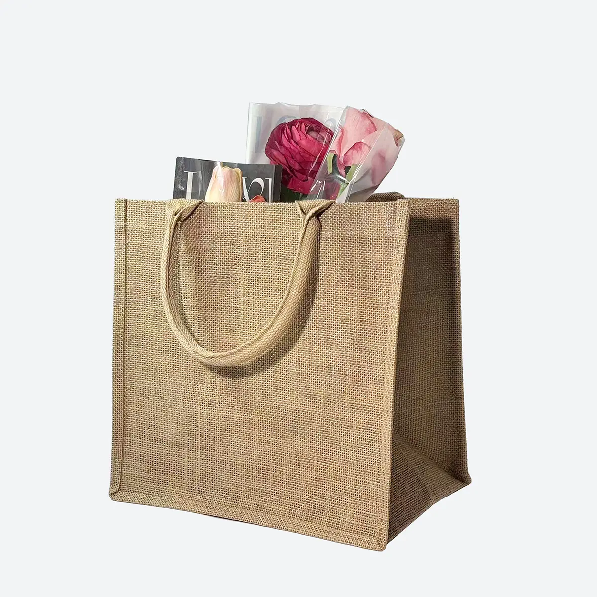 Laminated Waterproof Jute Tote