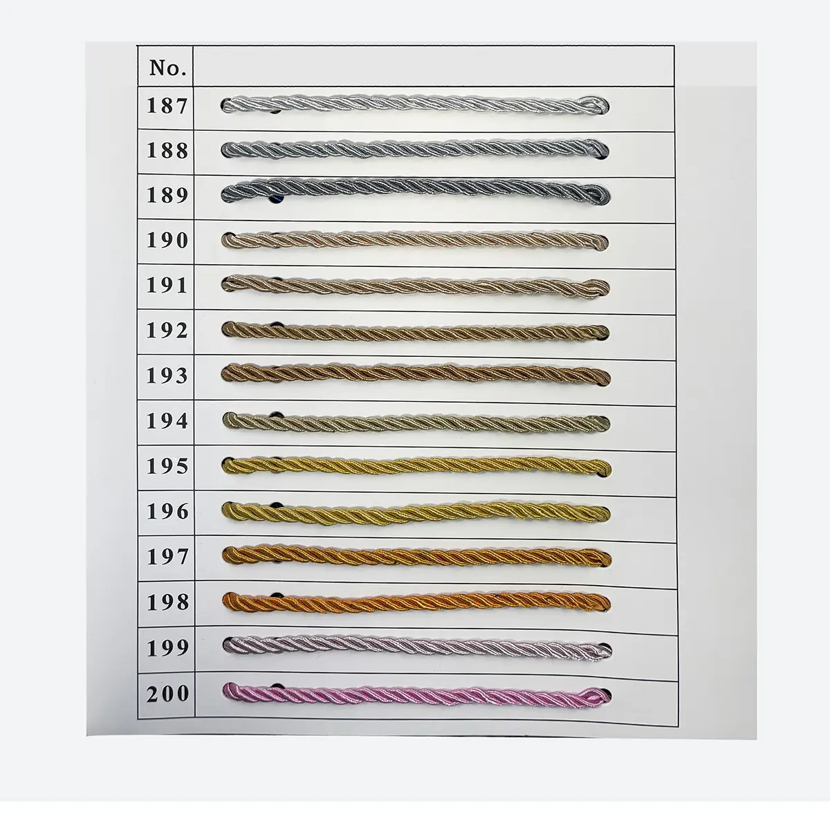 High-Gloss Twisted Polyester / PP Cord