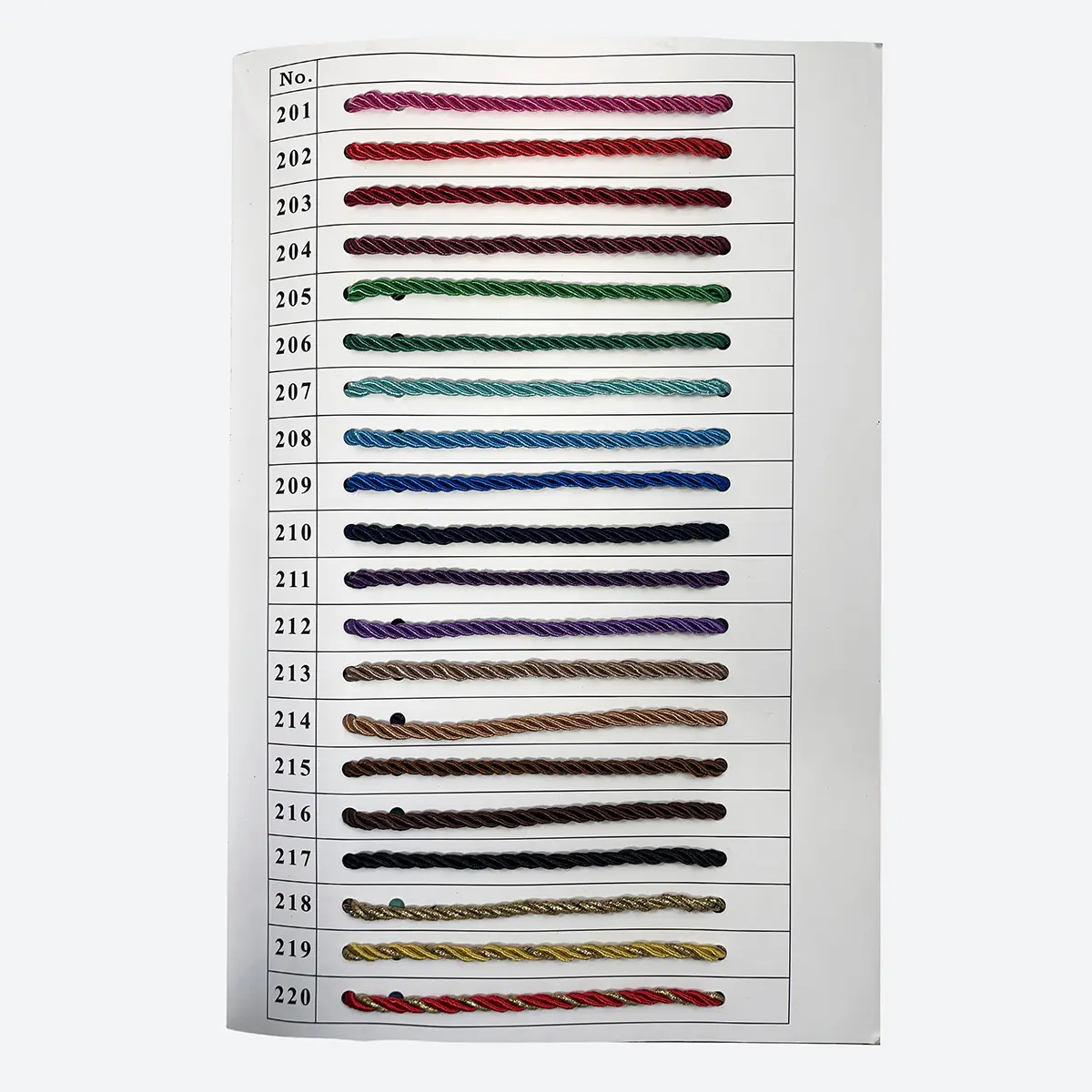 Multi-Color / Metallic Fleck Poly Cord